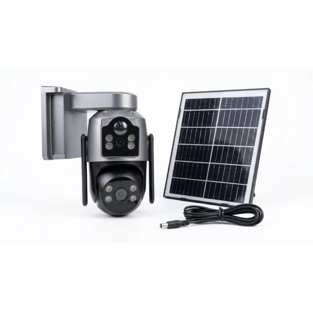 Câmera solar WiFi Bateria Embutida Segurança 2K Painel Solar CCTV