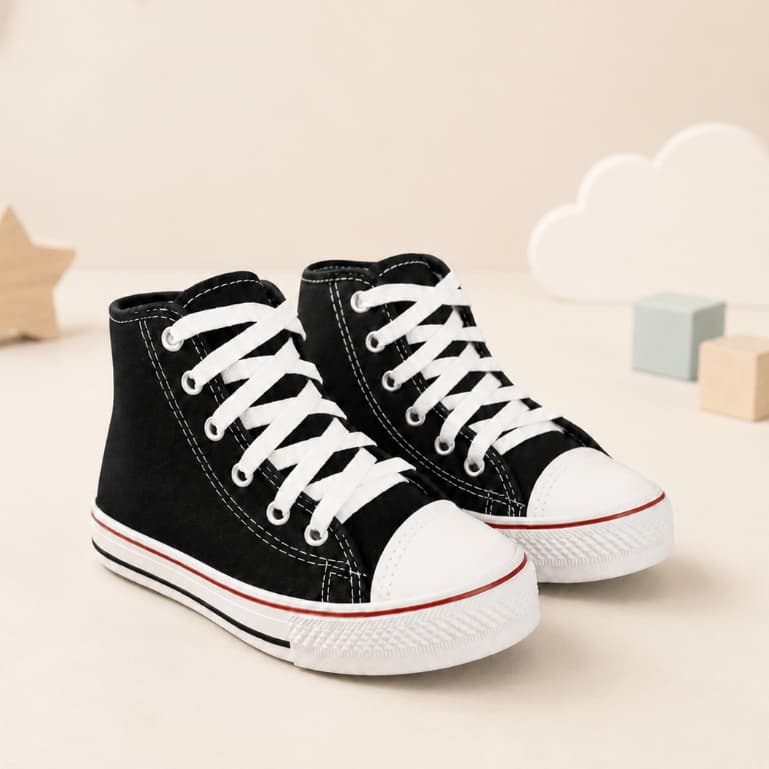 Tênis Escolar Vintage Star Botinha Infantil Casual Vintage – Perfeita para o Dia a Dia