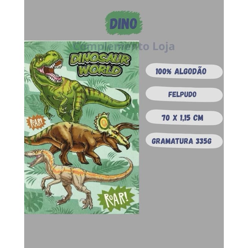 Toalha de Banho DINO Infantil Dohler top qualidade