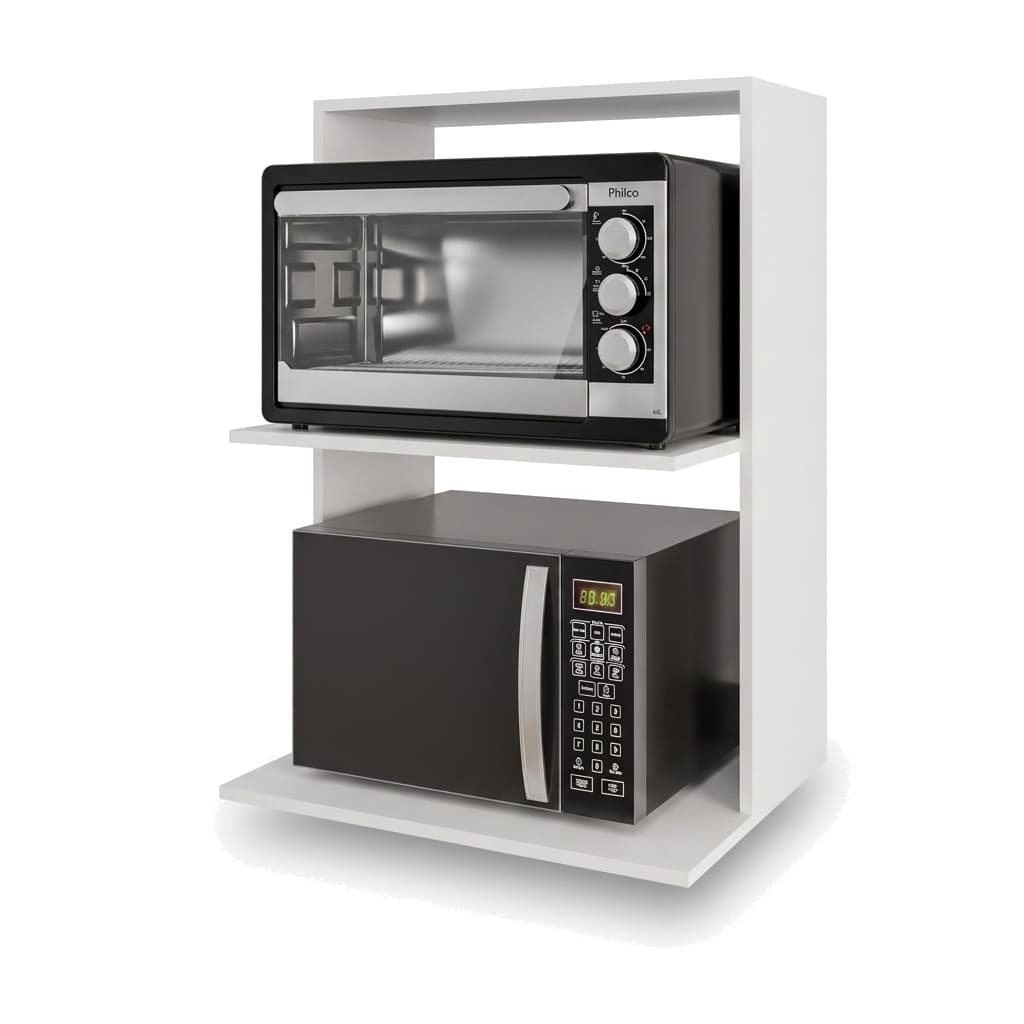 Multiuso Suporte Cozinha Microondas e Forno Lauren Branco