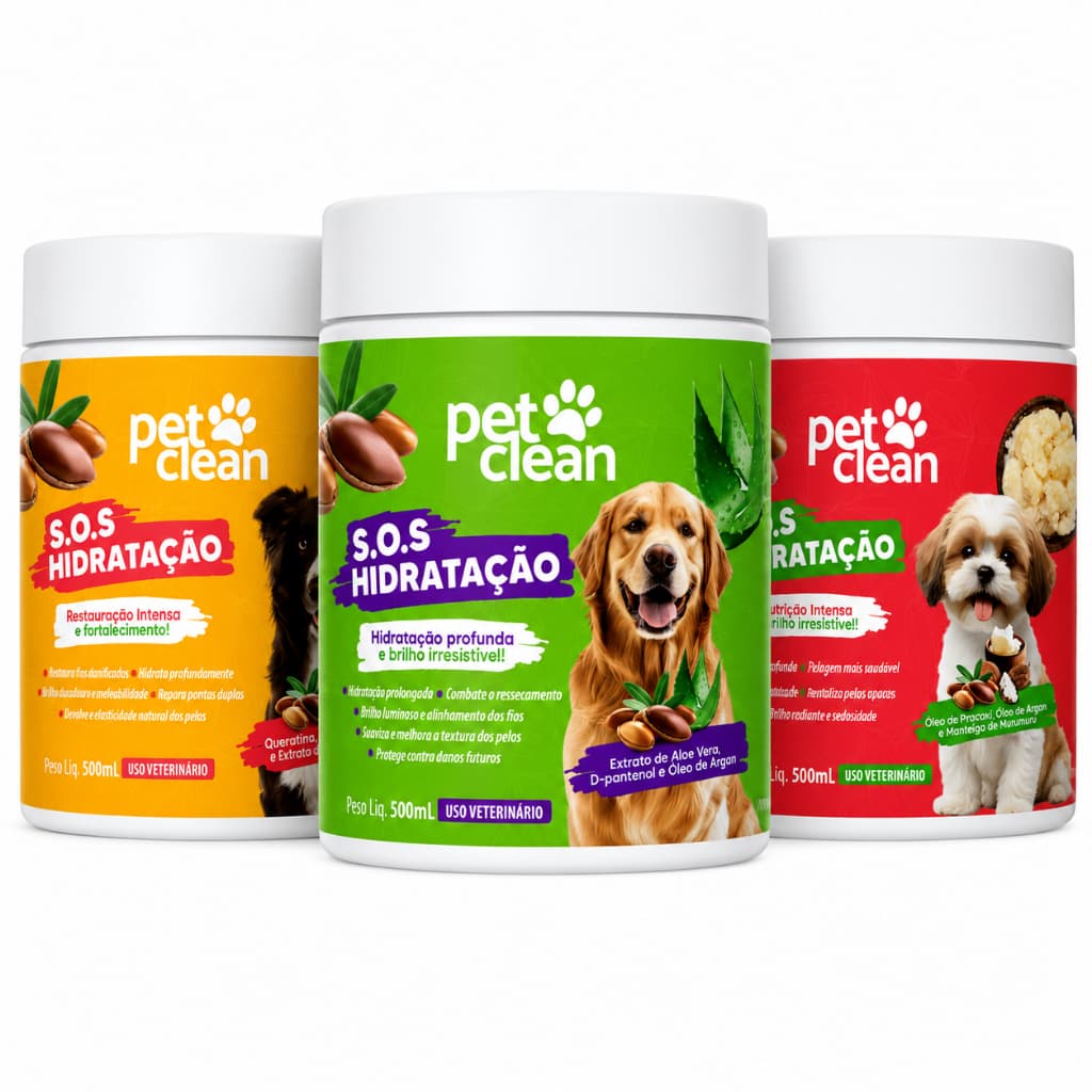 Máscara SOS Hidratação Nutrição Intensa Pet Clean 500g