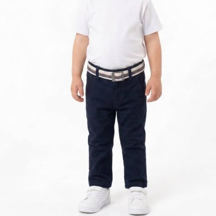Calça Sarja Infantil Menino Slim Confortável Preta ou Areia 1 ao 3 Anos