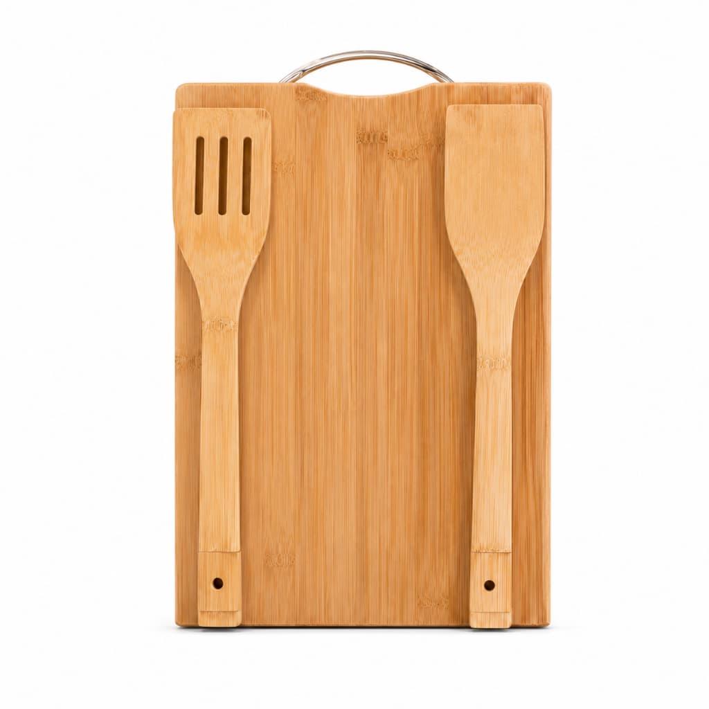 Kit 1 Tabua e 2 Utensilios Bambu