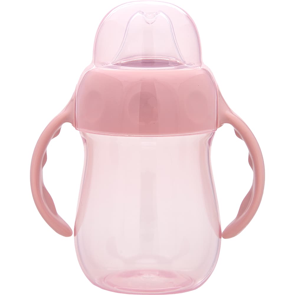 Copo de Treinamento Infantil Bebê Com Alça e Bico de Silicone Macio Transição Verde Azul Rosa
