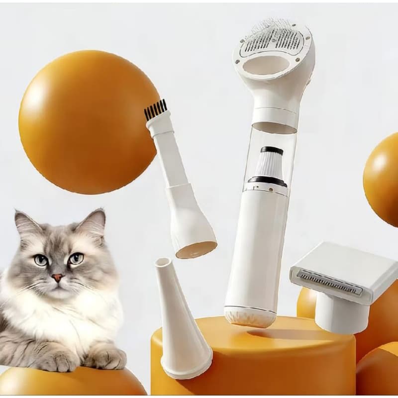 Aparador Aspirador Pet 5 em 1 Escova Grooming Removedor de Pelos para Cães e Gatos