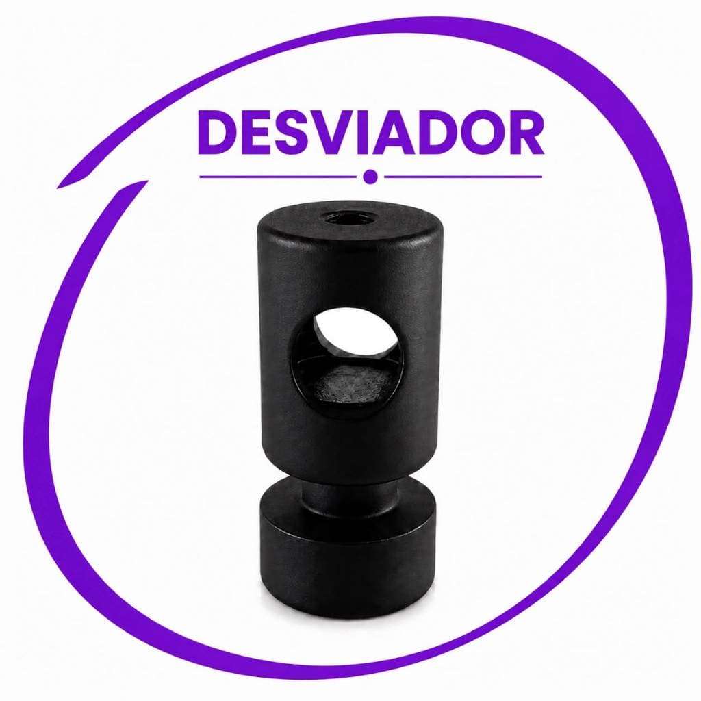Desviador de Cabo para Lustre e Pendente | Passador de Fio Preto para Iluminação