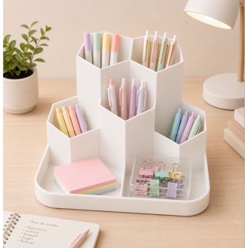 Porta Caneta ou Maquiagem Organizador Multifuncional