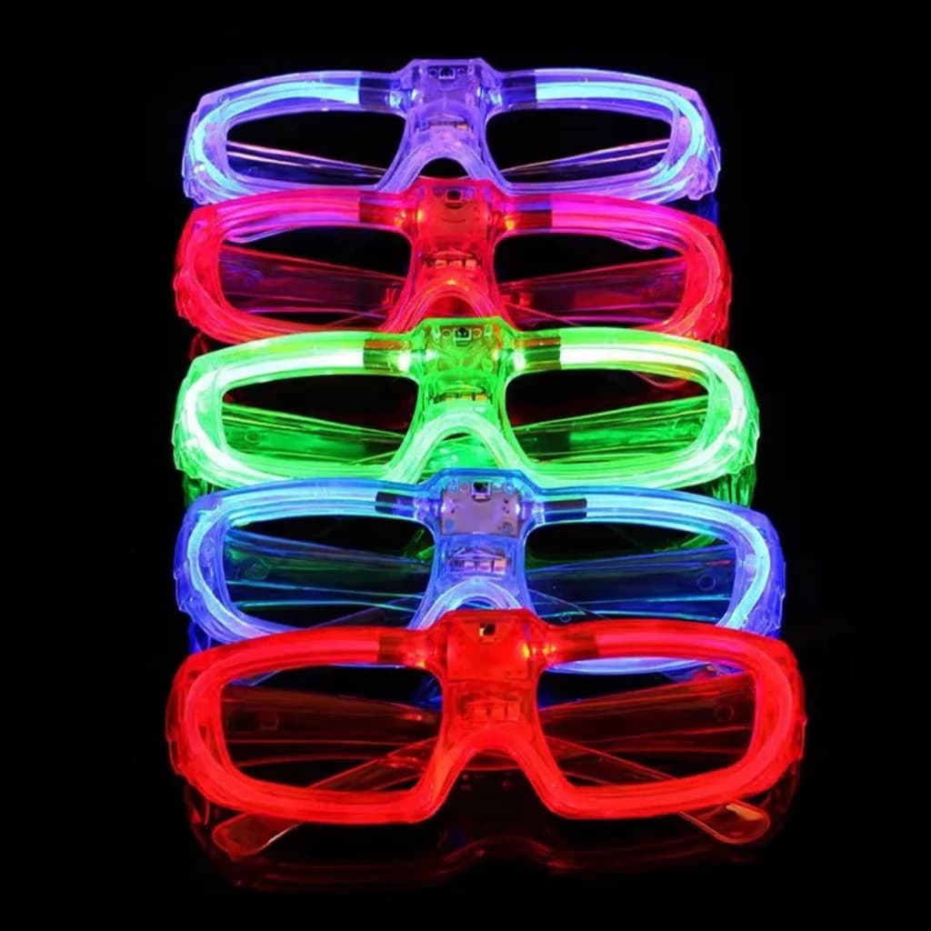 Kit Óculos LED Neon Colorido Para Festas Despedida Casamento Balada