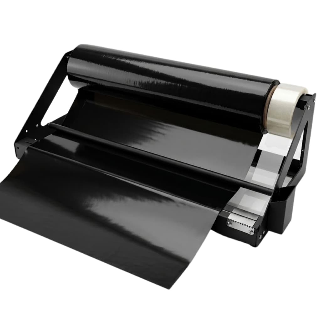 Aplicador Filme Stretch Profissional 50cm Suporte Mesa Em Aço Porta Fita Estilete