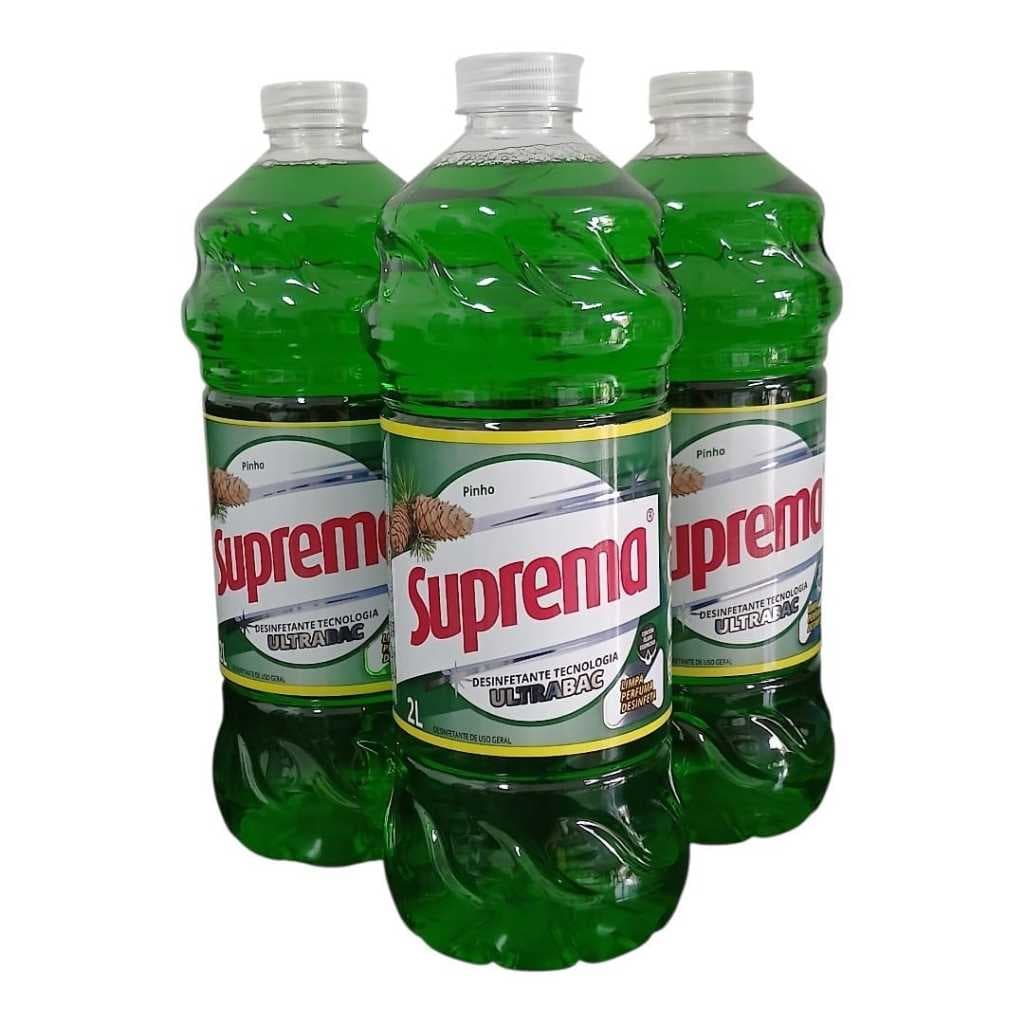 Desinfetante Suprema PINHO  2 litros - KIT COM 3 UNIDADES