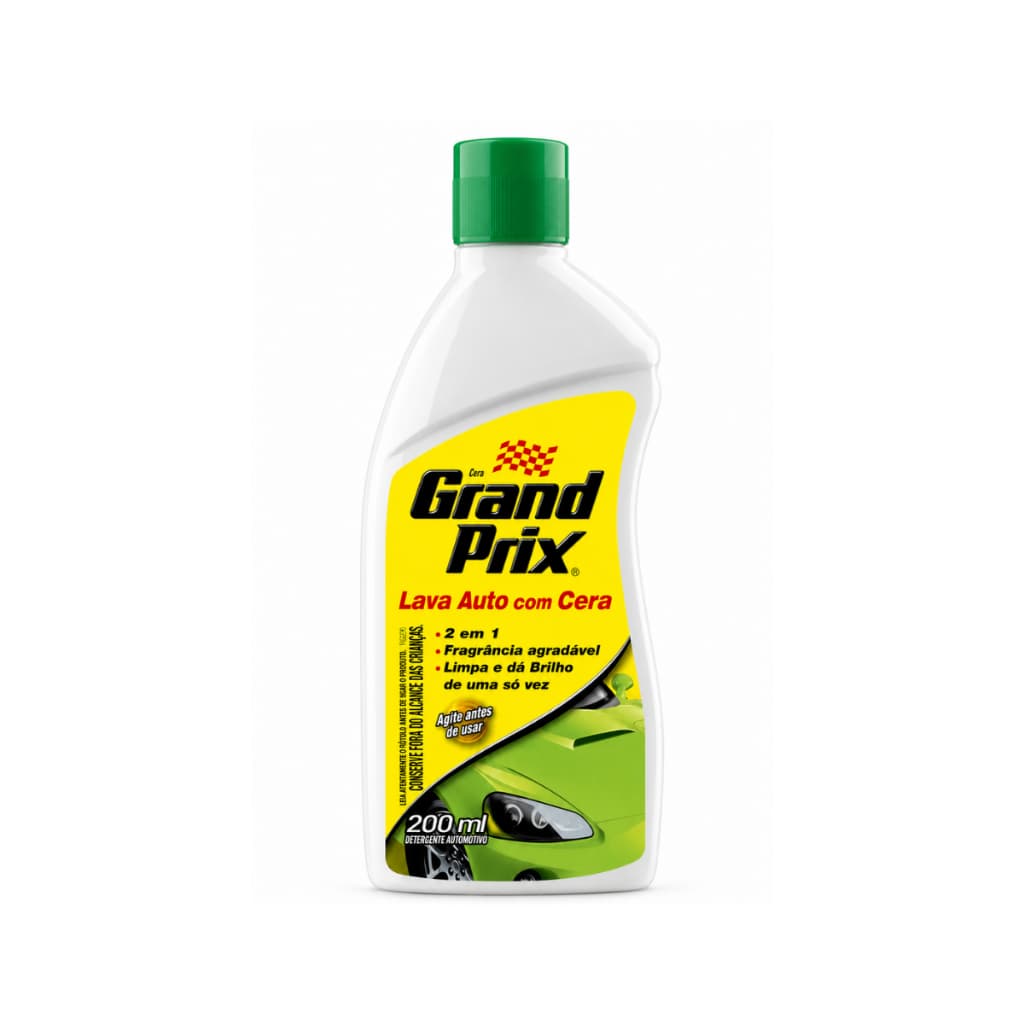 Lava Auto Com Cera 2 Em 1 Grand Prix 200ml Shampoo Carro