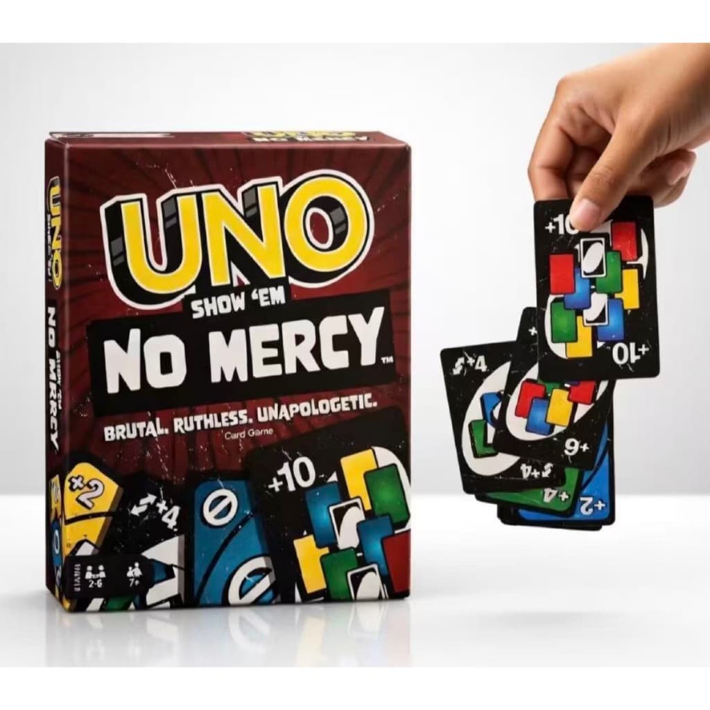 Jogo de cartas UNO GENERICO  Show 'em No Mercy' para crianças, adultos, amigos, e familiares