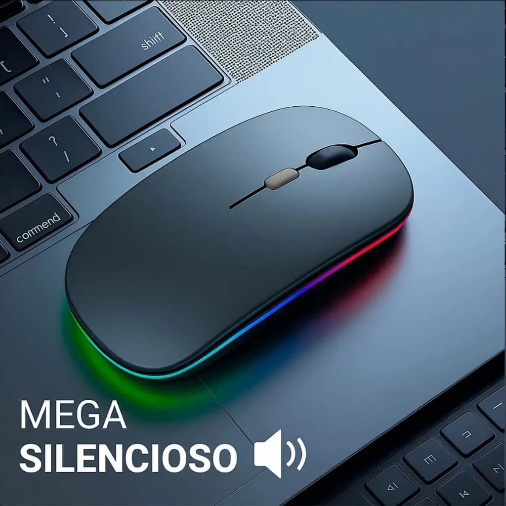Mouse Sem Fio Recarregável USB para PC e Notebook