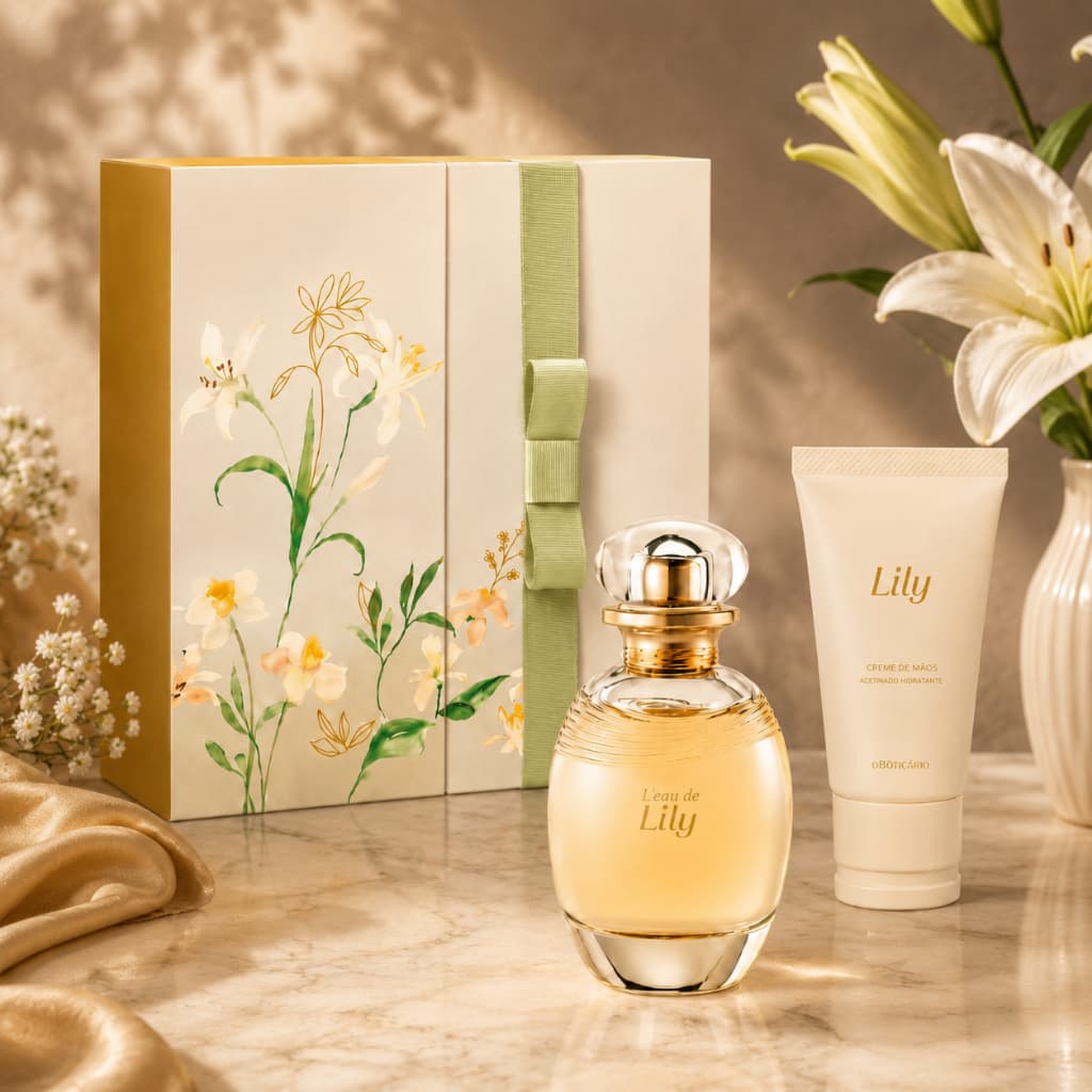 Kit Presente L'eau de Lily com Perfume e Creme para Mãos