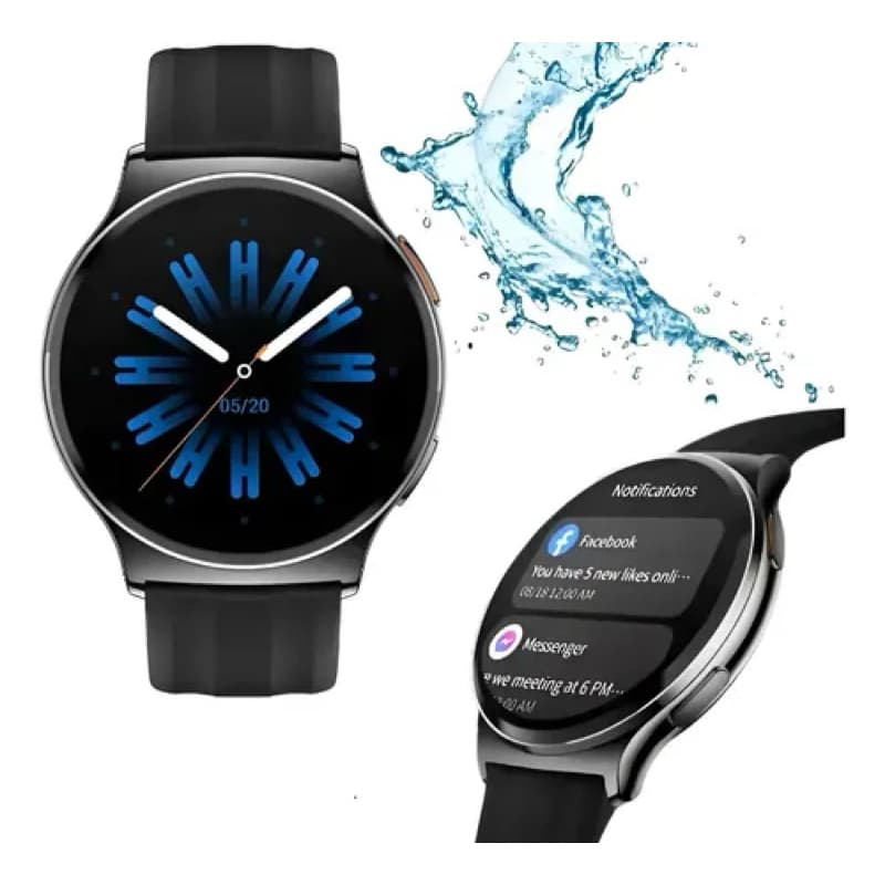 Smartwatch Haylou Solar Lite 2 HCR01, Tela Amoled 1,43, Chamadas, 1 ATM, Assistente de Voz Preto