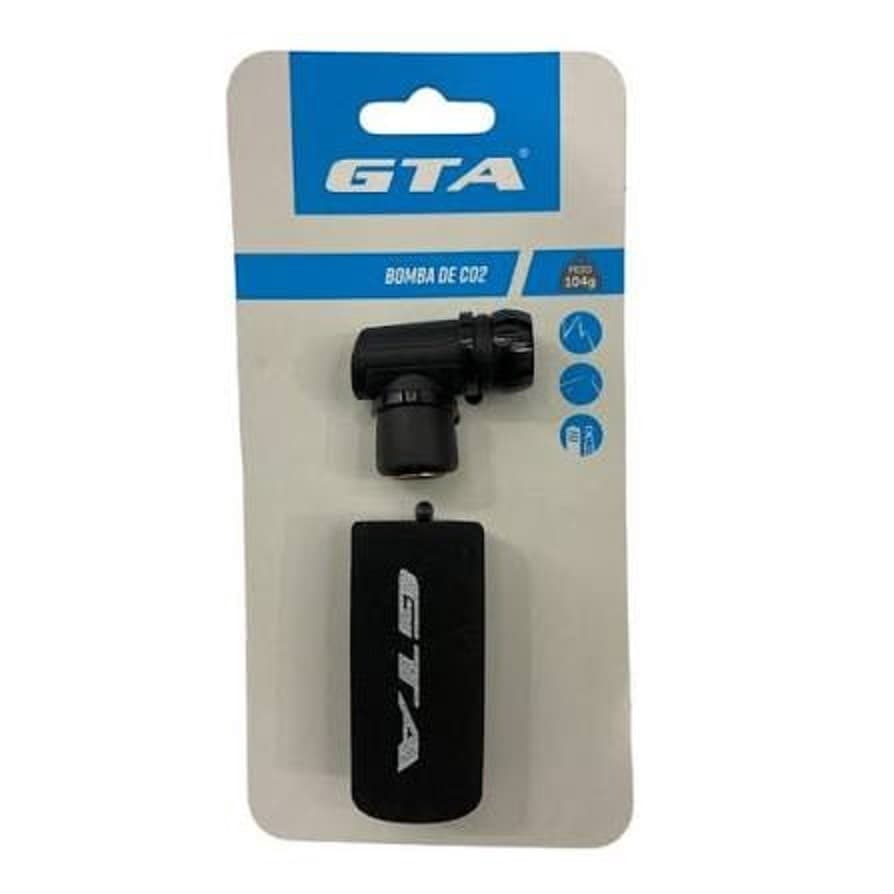 Bomba De Co2 Gta Com Gatilho Para Bike (presta E Schrader) Preto