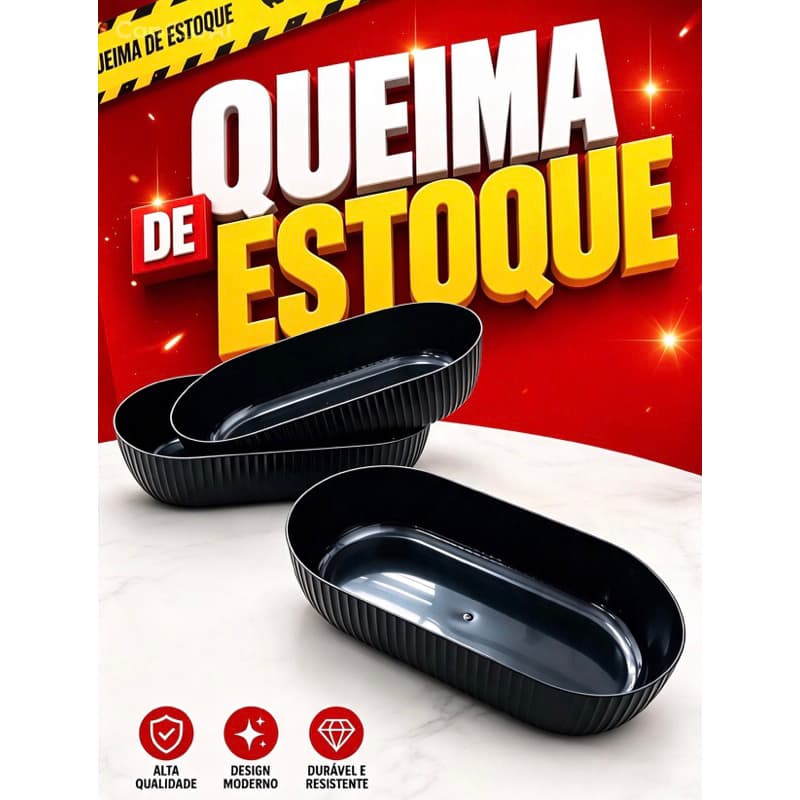 Kit 10 Petisqueiras Multiuso Pretas QUEIMA DE ESTOQUE
