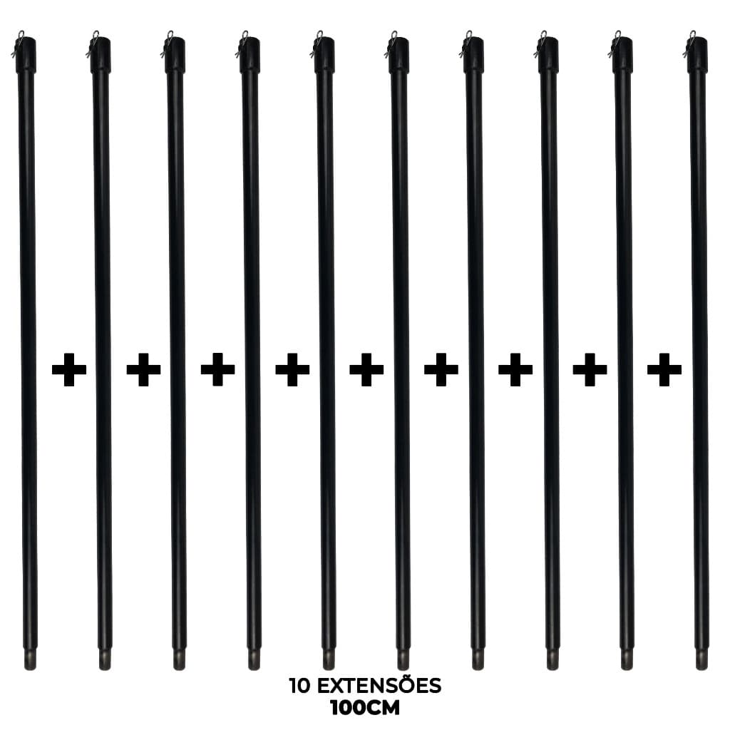 Kit Extensor Extensão 100cm 1m para Perfurador de Solo a Gasolina Encaixe 20mm Carbon Fak