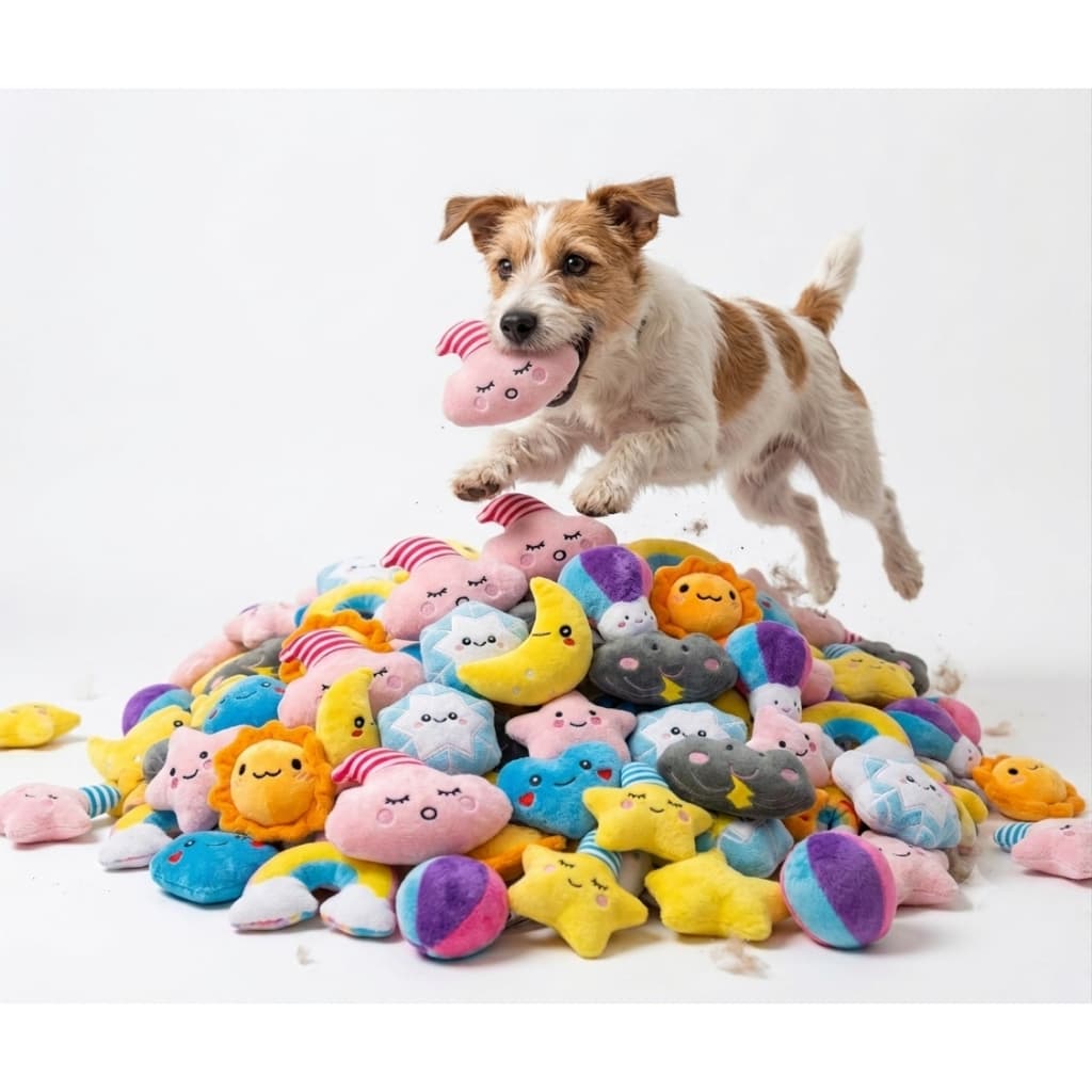Pelúcia Para Pets Formatos Fofos Nuvem Sol Estrela Com Apito