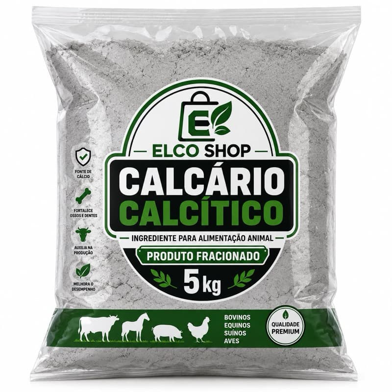 Calcário Calcitico Cinza - Cálcio para Galinhas - Ração Ovos Ossos Porco