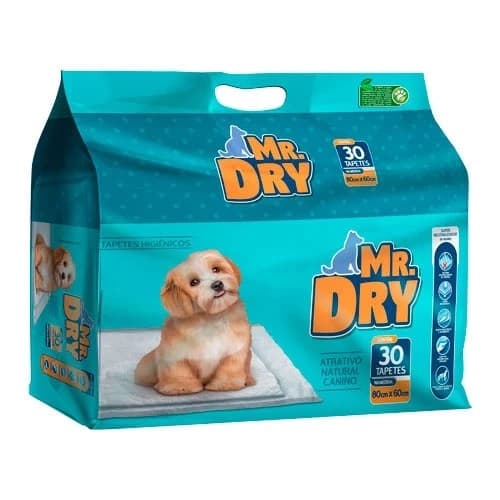 Tapete Higiênico Mr Dry 80x60 30 Unidades