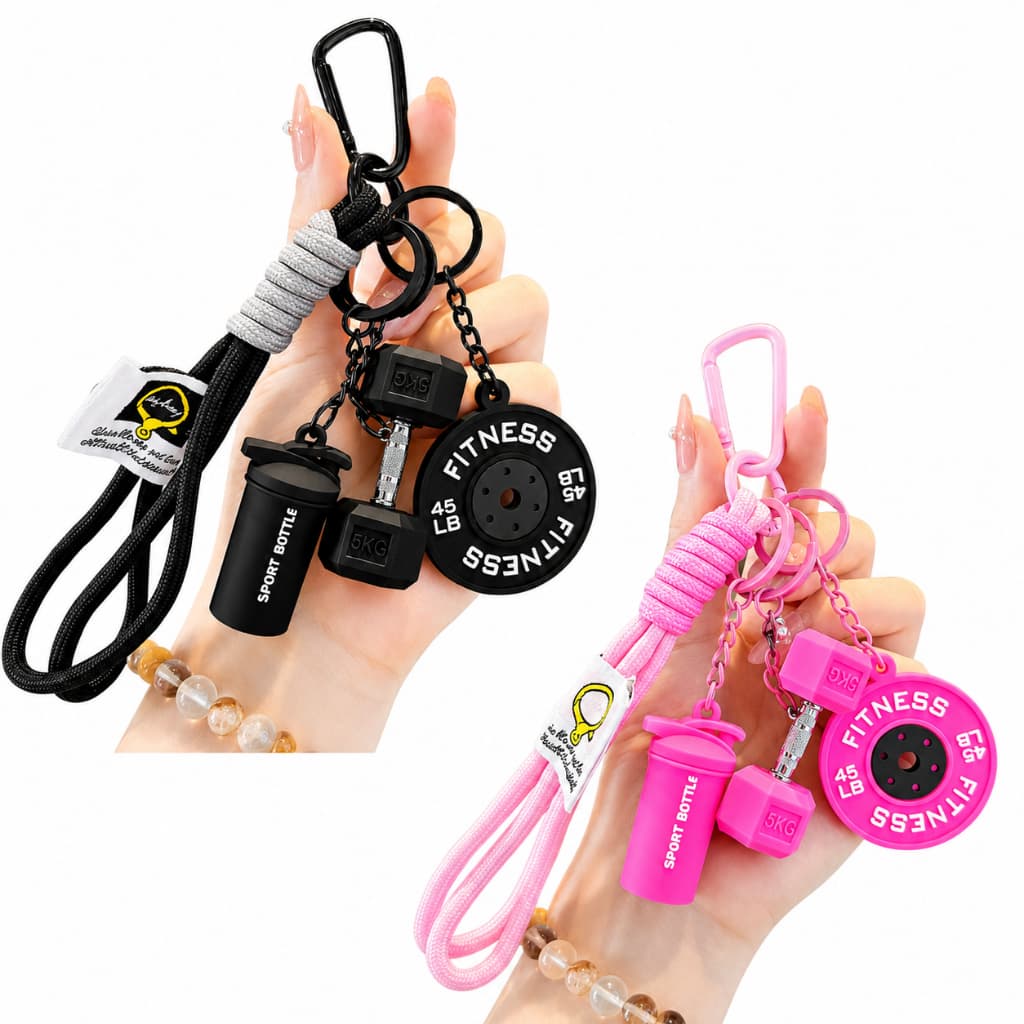 Chaveiro De Placas De Barra , Halteres De Simulação De Dopamina INS , Pingente De Série De Fitness De Copos De Água