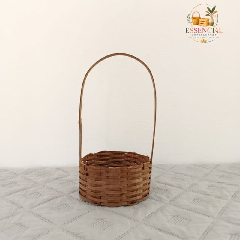 Kit 10 Cestas Fraldeira De Bambu Para Café Da Manhã E Lembranças 12 CM