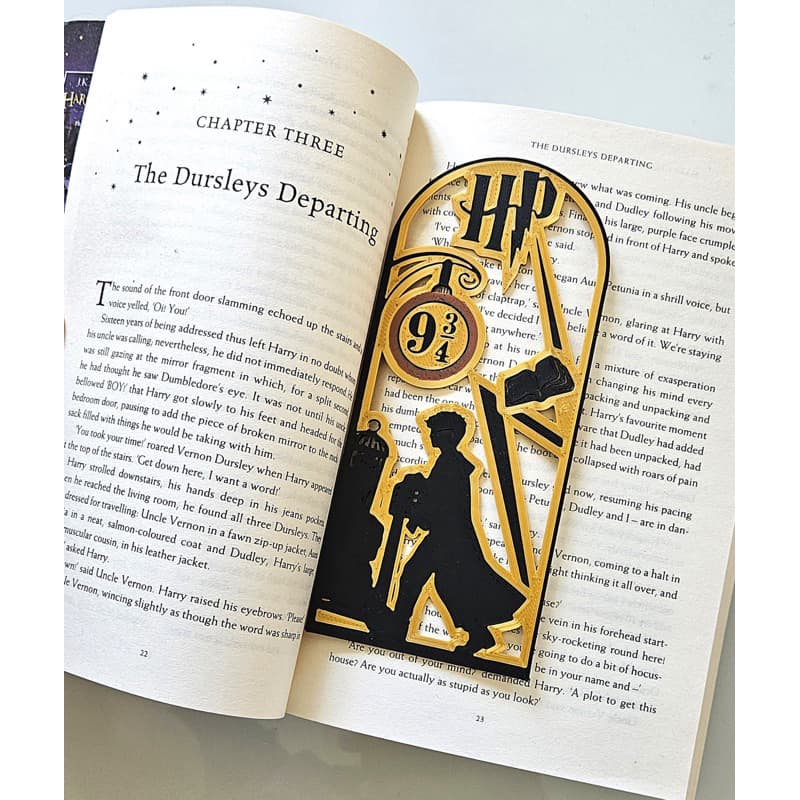 Marcador de Página Harry Potter 3D BookMark HP Plataforma 9¾ Presente para Leitor