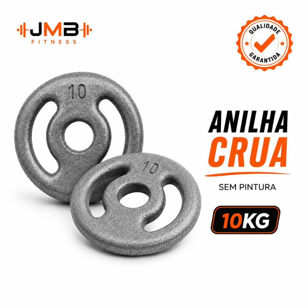Anilha 10kg Cru Sem Pintura Para Musculação Calistenia Funcional Treino Em Casa Fisioterapia.