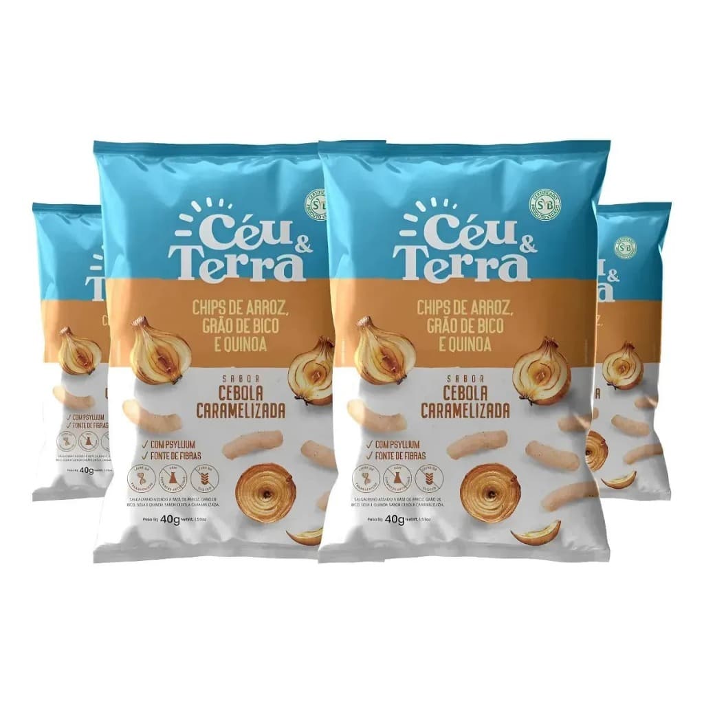 Salgadinho Snacks Kit 4 Un 50g Céu & Terra - Vários Sabores