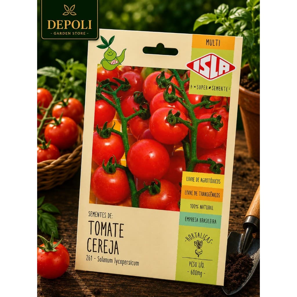 Unidade de Envelope de Sementes Tomate Cereja Isla Minha Horta Original