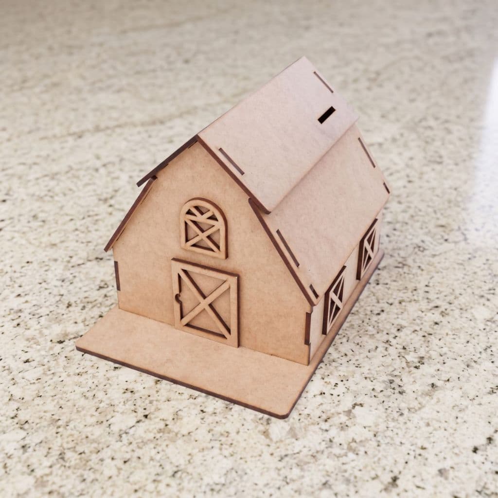 Kit 10 Mini Celeiro Paiol Cofre P 11x10 cm mdf cru Cofrinho Lembrancinha festa country fazendinha