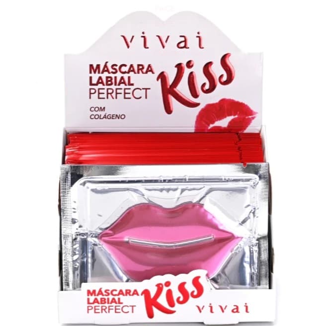 Máscara Labial, Hidratante com Colágeno, Lábios Volumosos e Saudáveis Kiss Perfect Vivai