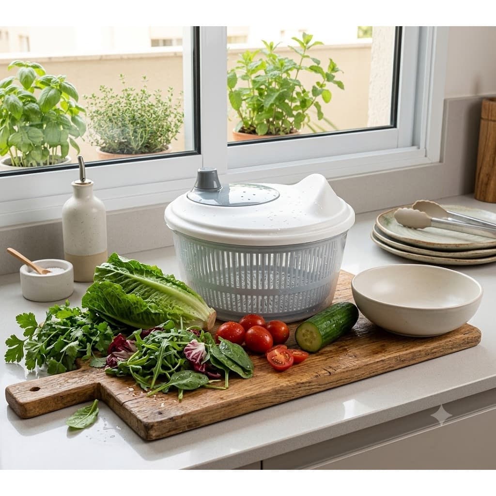 Centrifuga de salada Seca folhas 2,5 L Lava e Seca Salada  Frutas - Cinza