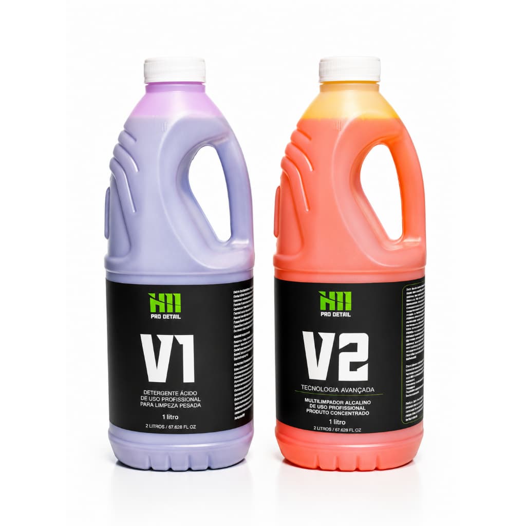 Kit Pro Detail V1 + V2 de 2 Litros | Limpeza Automotiva Profissional