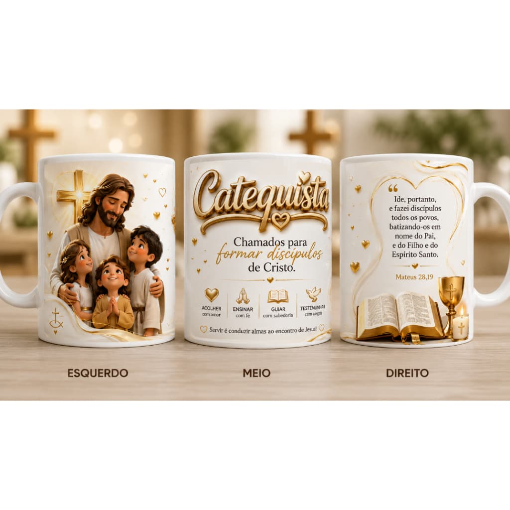 Caneca Personalizada catequista 4 presente-lembrança personalizada-crisma