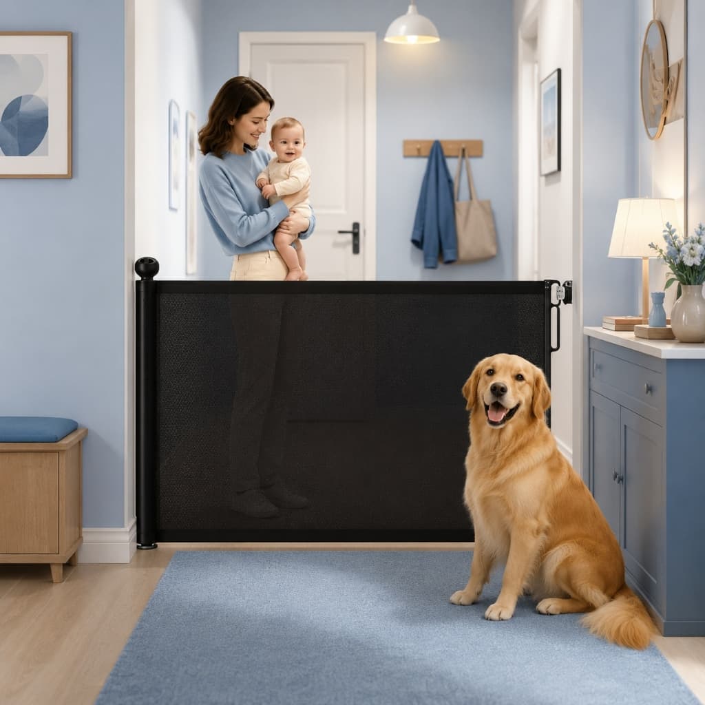 Cerca para animais de estimação / Portão de segurança infantil / Portão retrátil/cercado para cachorro