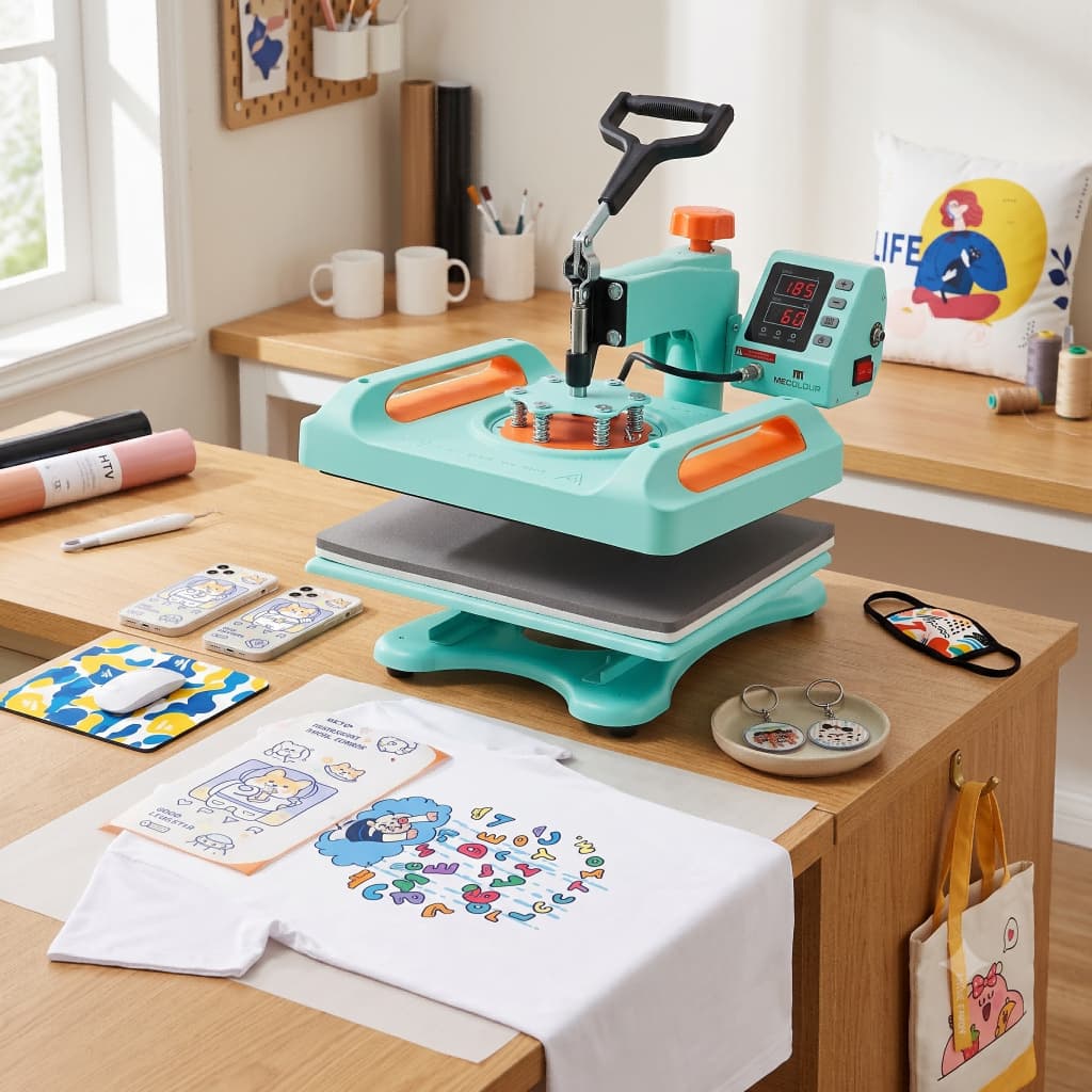 Máquina De Prensa Térmica Para Sublimação 29x38cm, Com Rotação De 360 ​​Graus Mecolour
