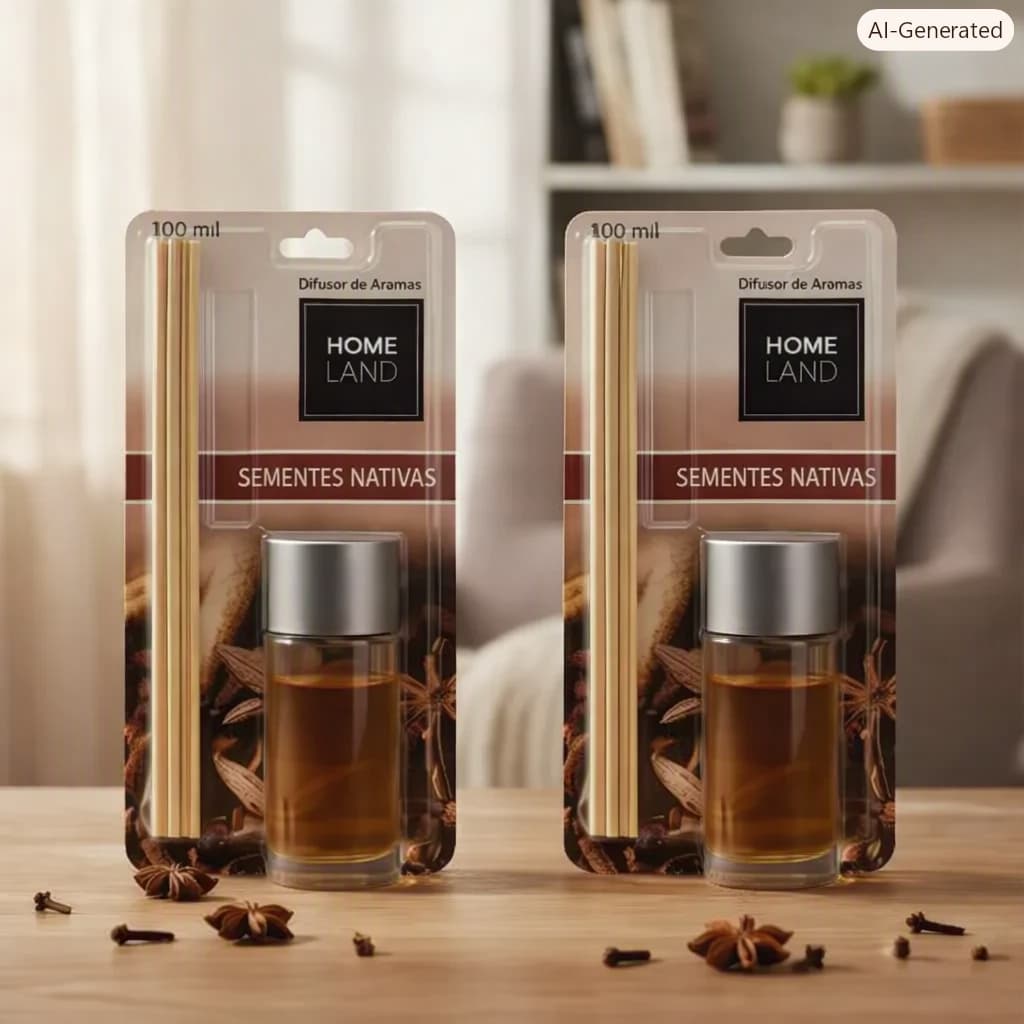 Kit 2 Difusores de Aromas Sementes Nativas 100ml – Casa Perfumada com Varetas Homeland