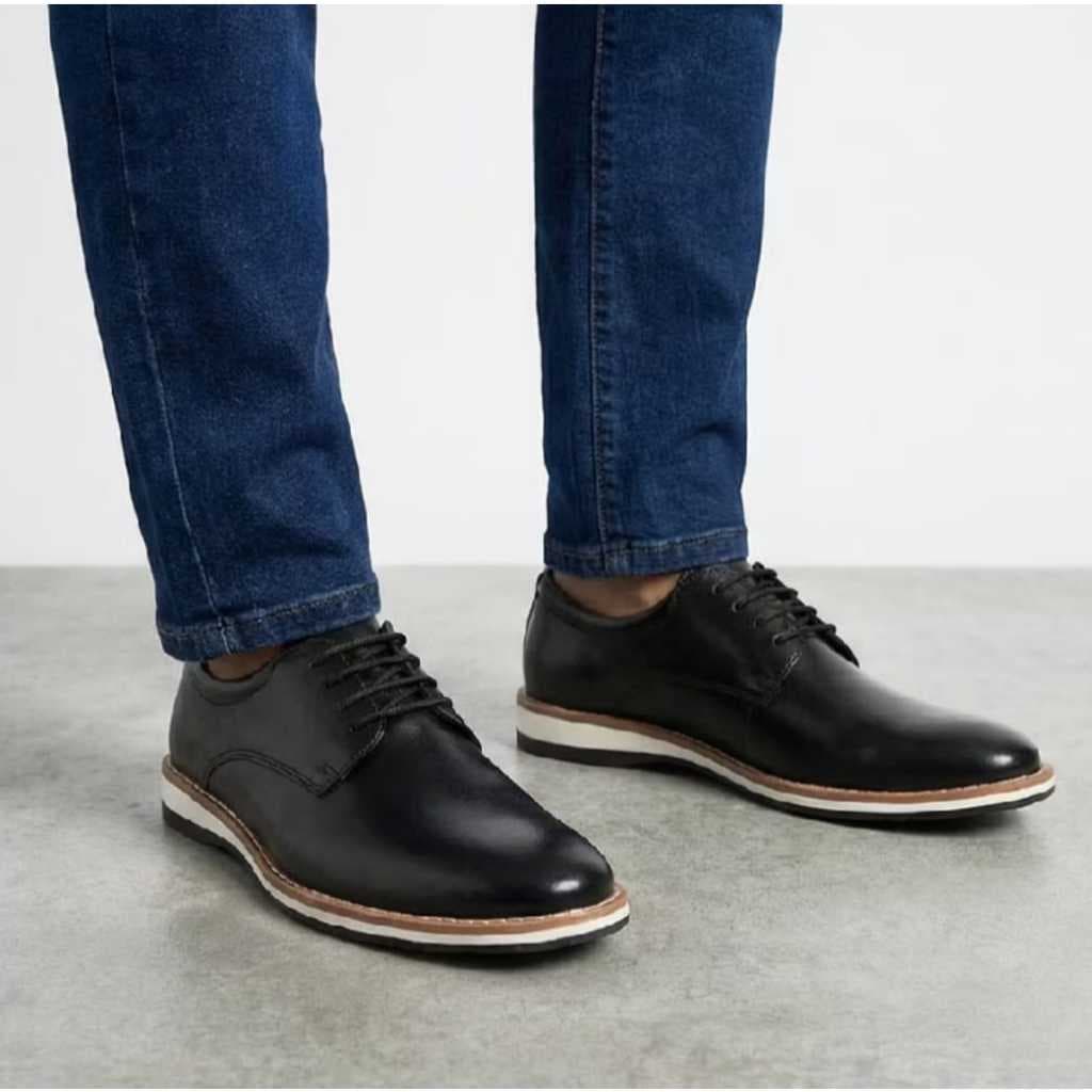 Sapato Masculino Oxford de Amarrar Macio Confortavel para o Dia a Dia no Trabalho, Festas,Igreja,Casamento