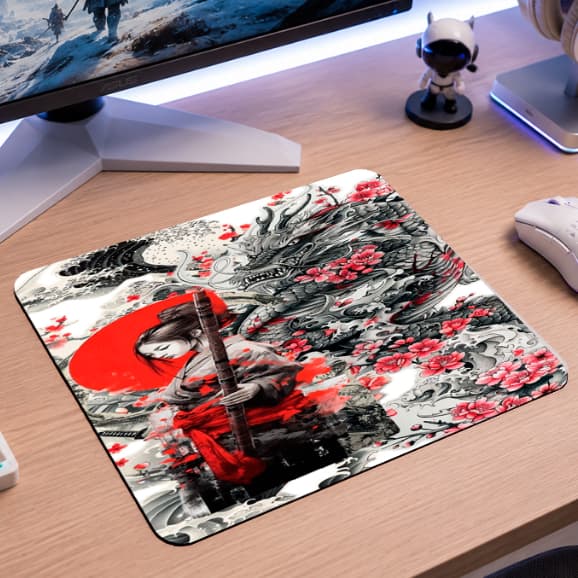 Mousepad Gamer Pequeno 30x20 Antiderrapante Premium Base Borracha Alta Precisão PC