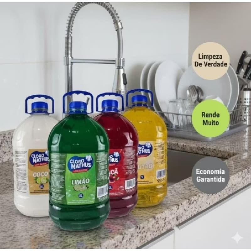Detergente Lava Louças 5L  - Remove Gordura Rápido | Alta Economia