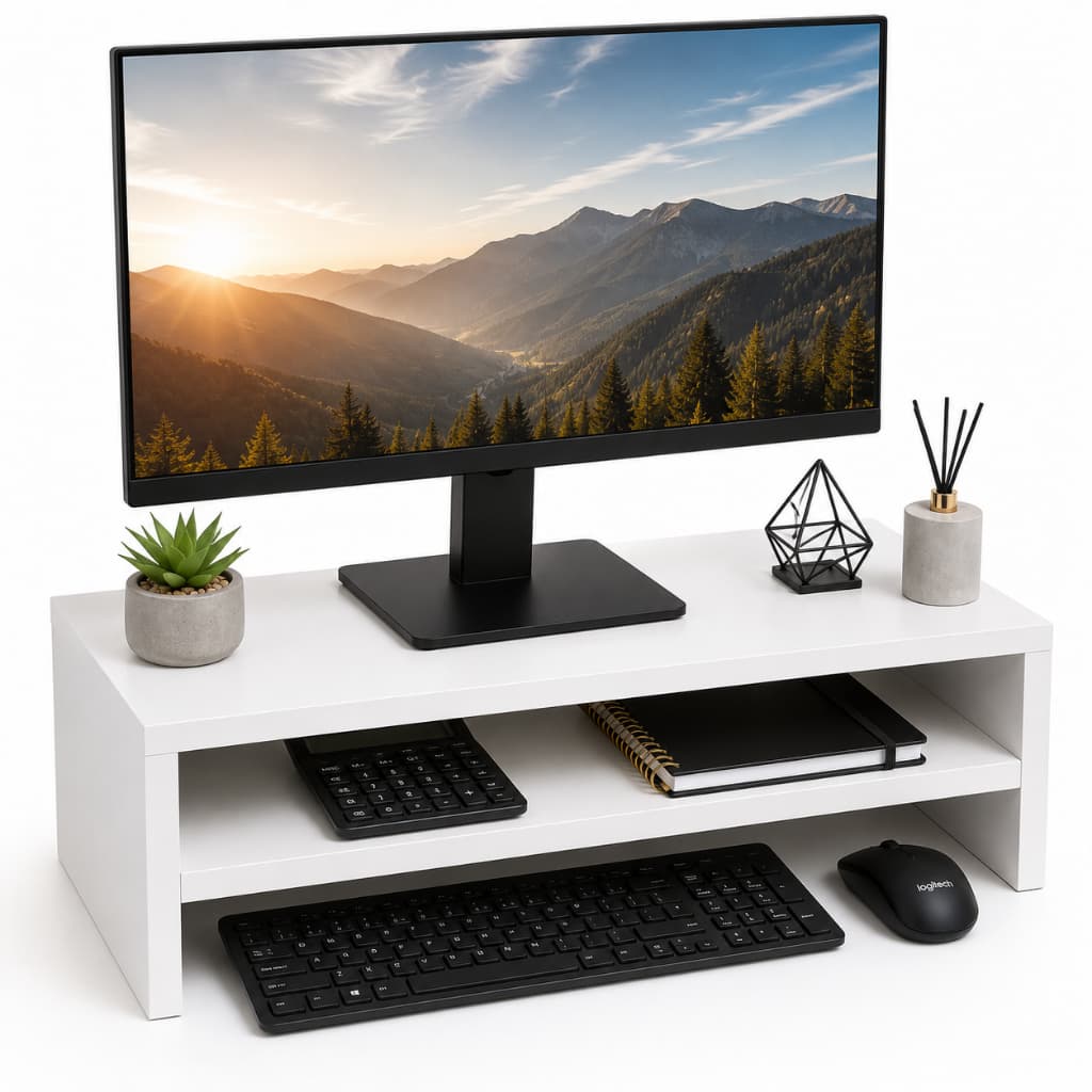 Base para Monitor Mdf 50cm Ergonômico Mesinha Home Office Suporte