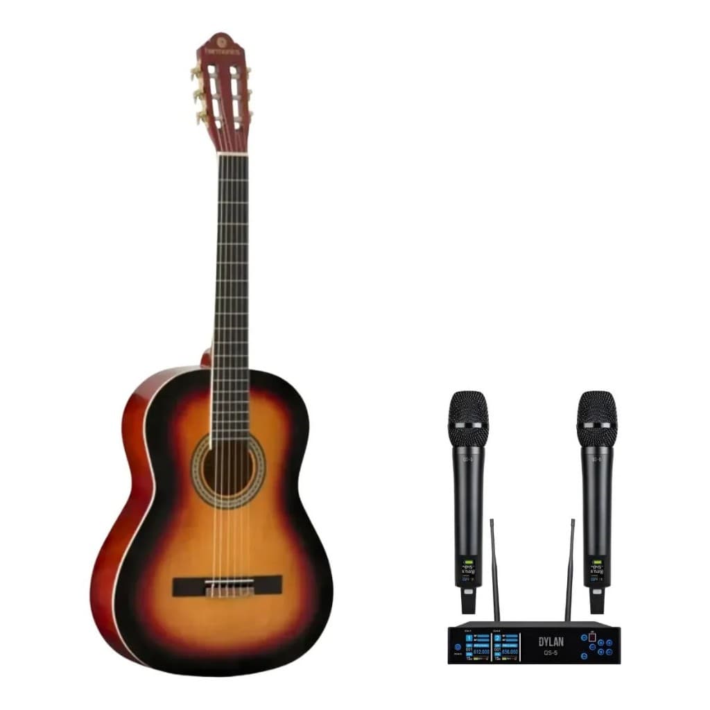 Violão Clássico Acústico  Harmonics Gna111 Com Microfone Sem Fio Dylan Qs5