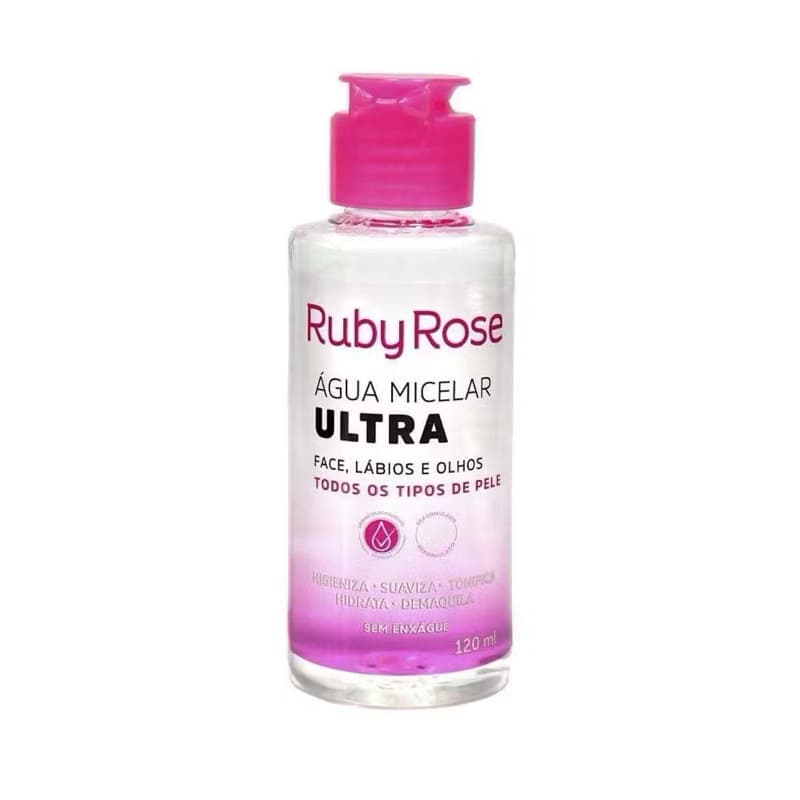 Água Micelar Ultra Demaquilante Ruby Rose120ml