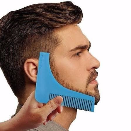 kit 2 Pentes Modelador Alinhador de Barba e Bigode  Barbeiro e Cabeleireiro Profissional de Plastico ABS