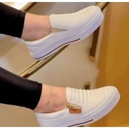 Tênis Slip On Feminino Calce Fácil Super Confortável Leve Macio Para Uso Diário Frete Grátis