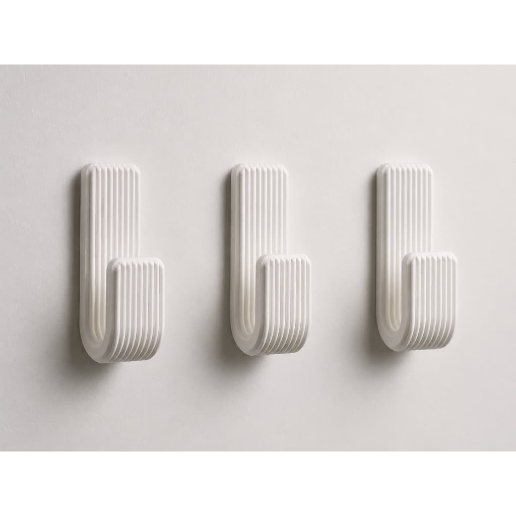 Ganchos Adesivos para Parede - Suporte Resistente para Toalhas - Ripado - Decorativo