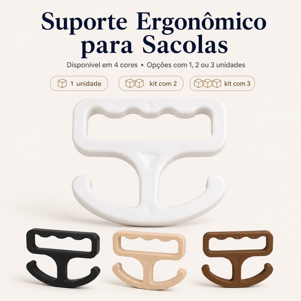Suporte para Sacolas de Mercado|  Alça Ergonômica e Resistente