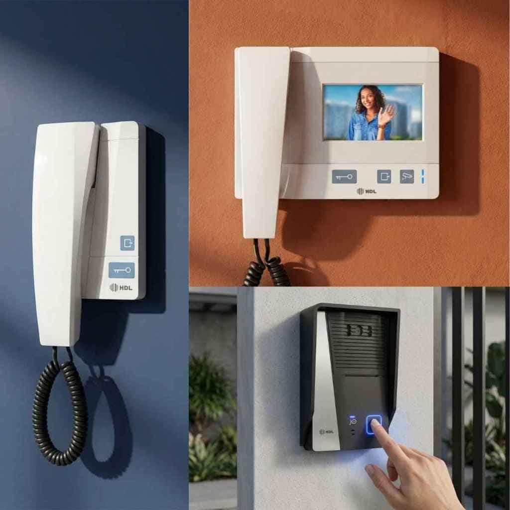 Vídeo Porteiro Eletrônico 2 Pontos HDL Interfone Com Câmera + Extensão de Áudio